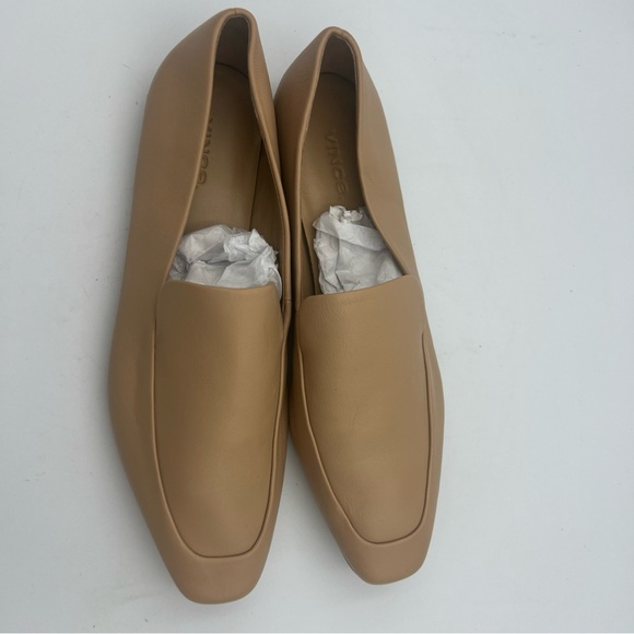 VINCE Brette Loafer ALL Leather Tan Women’s Size EU 38.5 US 8.5 Comfort NEW - Picture 3 of 16